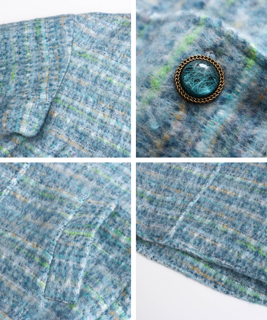 オーバーサイズウールツイードジャケット