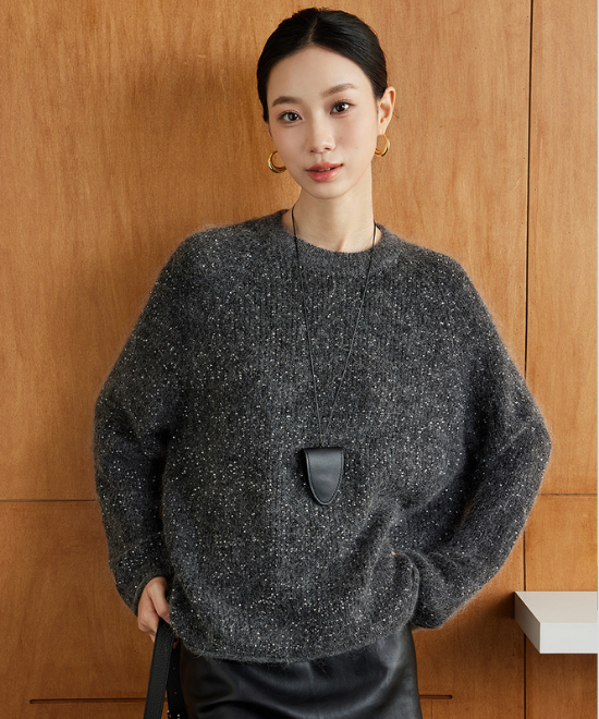 モヘアウールルーズシルエットセーター