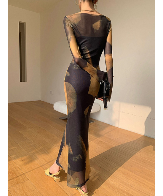 シアーキャミレイヤーワンピース