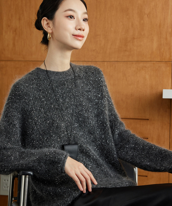 モヘアウールルーズシルエットセーター