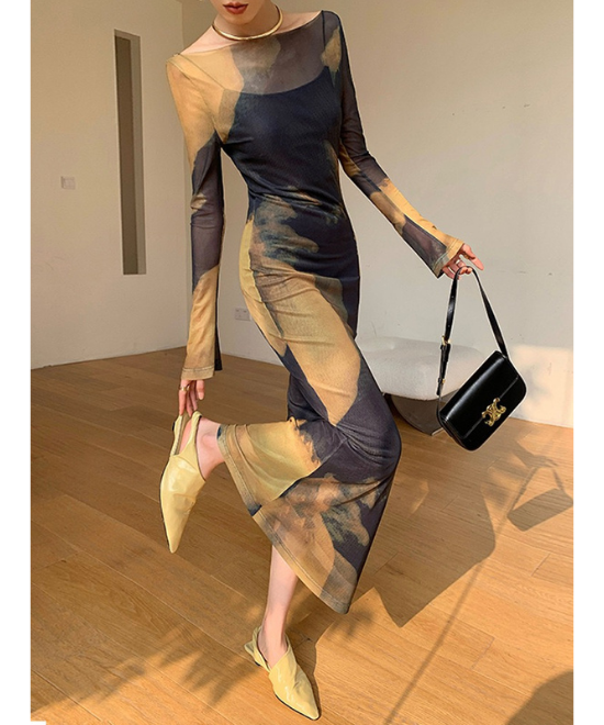 シアーキャミレイヤーワンピース