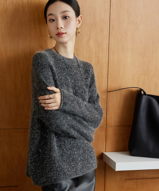 モヘアウールルーズシルエットセーター