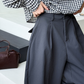 ハイウエストワイドレッグパンツ