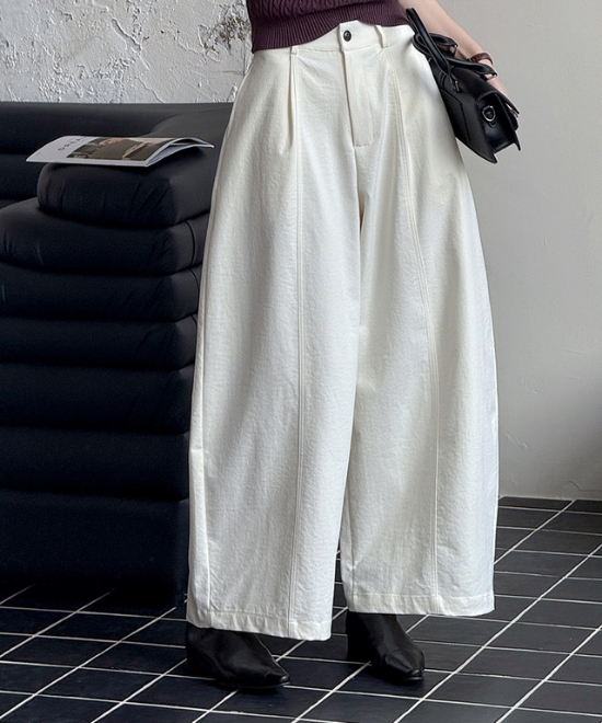 ハイウエストワイドレッグパンツ