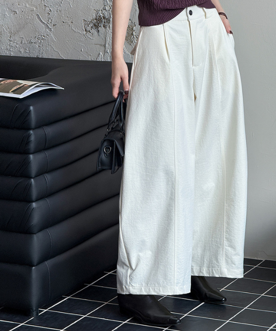 ハイウエストワイドレッグパンツ