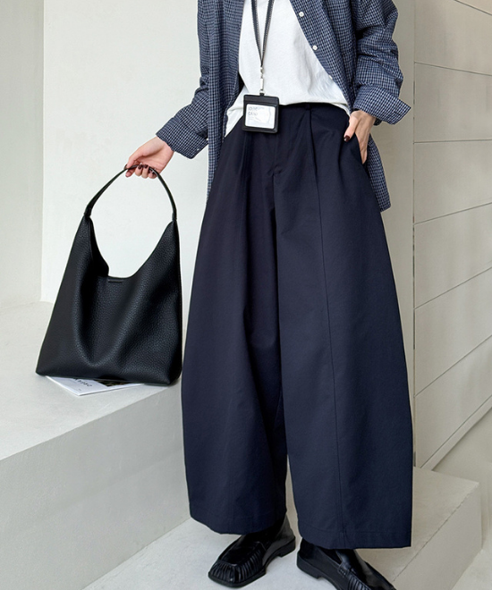 ハイウエストワイドレッグパンツ