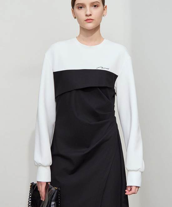 レイヤードスリットワンピース