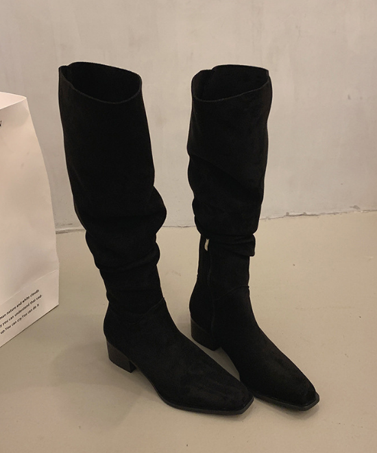 スエードニーハイブーツ