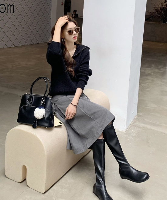 ソフトフラットニーハイブーツ – weMALL