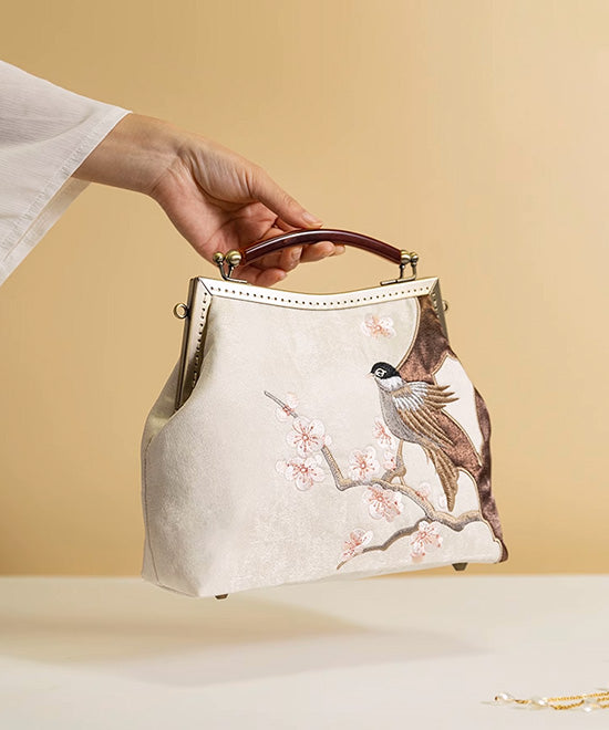 桜刺繍クロスボディゴールドバッグ