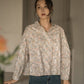 Floral pattern long -sleeved shirt