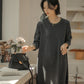 Round neck knit dress