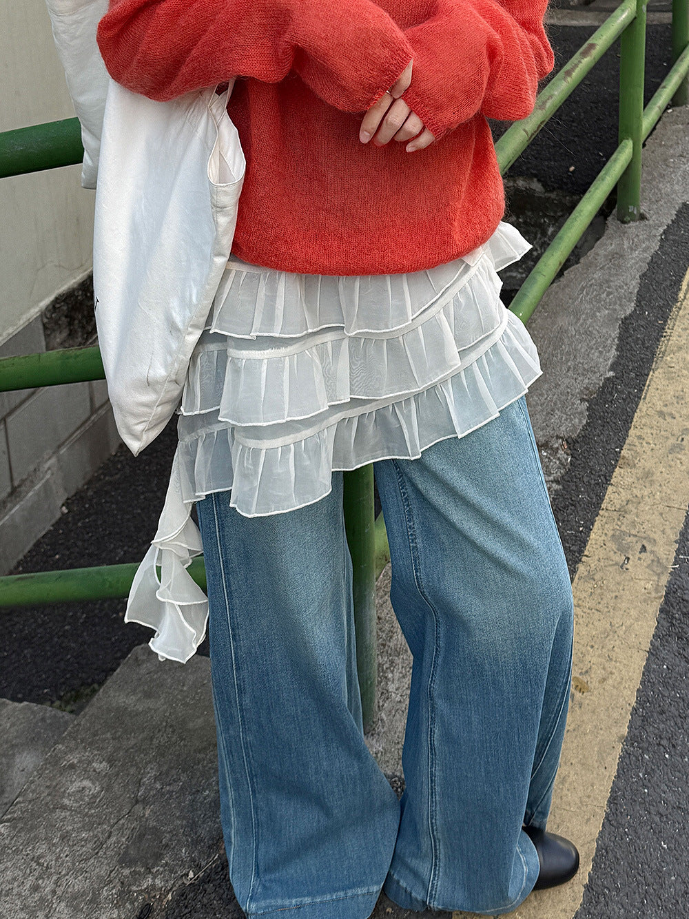 シアーフリルレイヤードワンピース