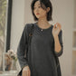 Round neck knit dress