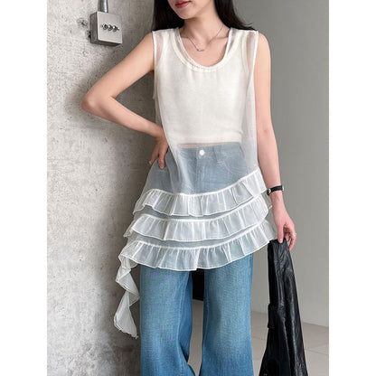 シアーフリルレイヤードワンピース