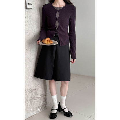 ドット×スリムニットツーピーストップス