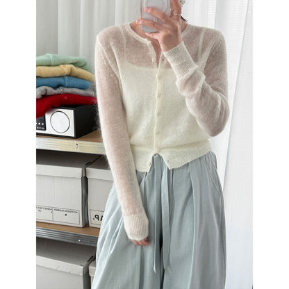 モヘアニットカーディガン