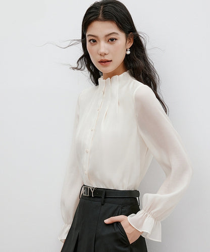 クラシックフリルブラウス