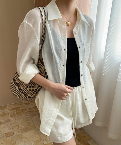 テンセルルーズシャツセットアップ