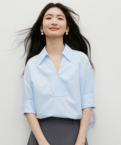 スキッパー7分袖シャツ