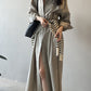 Slit long shirt dress