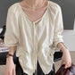 Sherling lagranc sleeve blouse