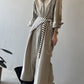 Slit long shirt dress