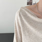 Off -shoulder drape knit