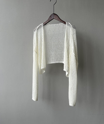 Low gauge short knit cardigan