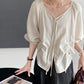 Sherling lagranc sleeve blouse