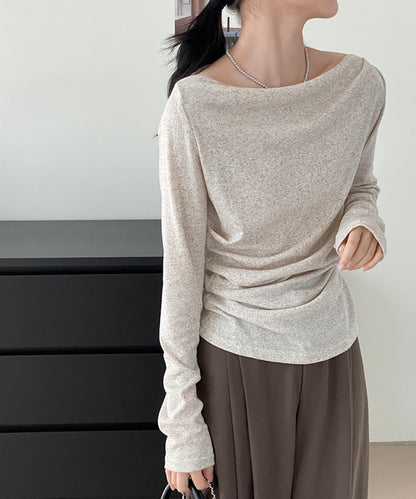 Off -shoulder drape knit