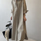 Slit long shirt dress