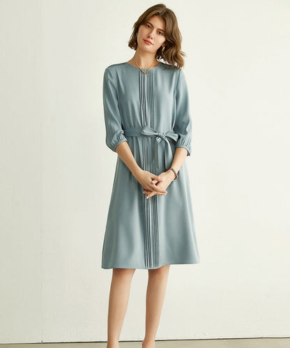 ピンタックウエストリボンワンピース