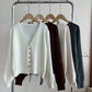 V neck knit soft cardigan