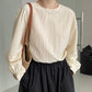 Soft sleeve simple blouse