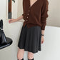 V neck knit soft cardigan