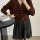 V neck knit soft cardigan