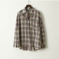 XIAOMI＆YINUO コットン チェックシャツ レディース 長袖 薄手 軽い ルーズフィット BIGシャツ ゆったり