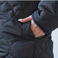 3色展開 キルトアウター レディース 冬 コート カジュアル フード 内ポケット付き